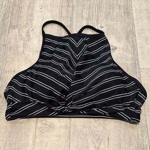 Shade & Shore Women's High Neck Twist-Front Longline Bikini Top